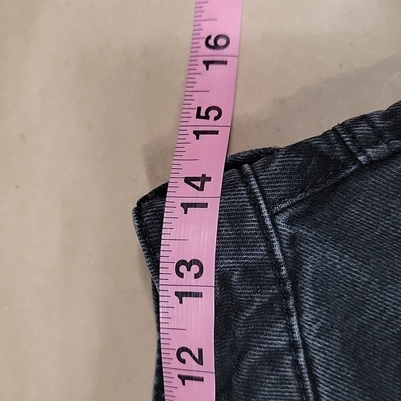 &Denim Size 6 Washed Black 90's Baggy Jeans Ultra High Waist, Gently Used Cond. - Picture 3 of 13